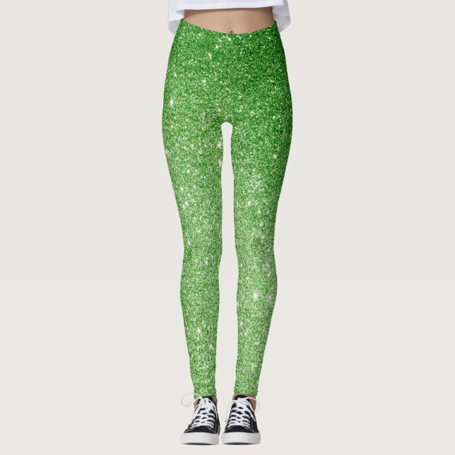 Green Glitzer Glitz & Glam, Sparkling Leggings (Vorderseite)