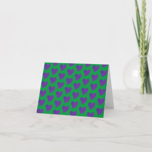 Green Glitzer Heart Karte