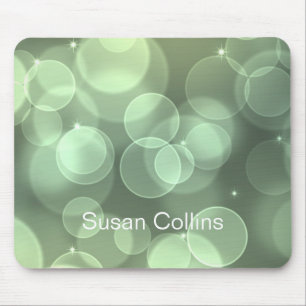 Green Glitzer Personalisiert Girly Mousepad
