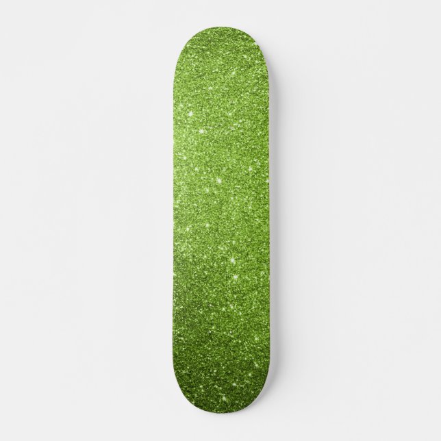 Green Glitzer Skateboard (Vorne)
