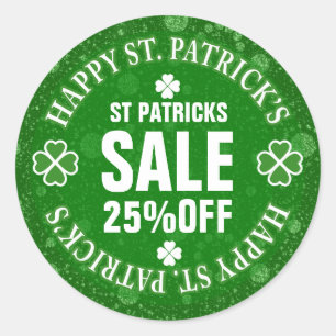 Green Glitzer St Patrick's Custom Sale Aufkleber