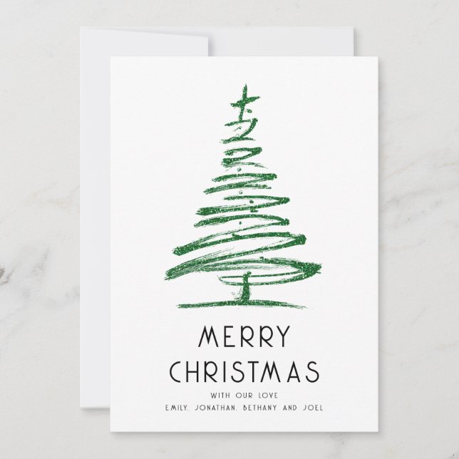 Green Glitzer Tree 2026 Kalender Frohe Weihnachten (Vorderseite)