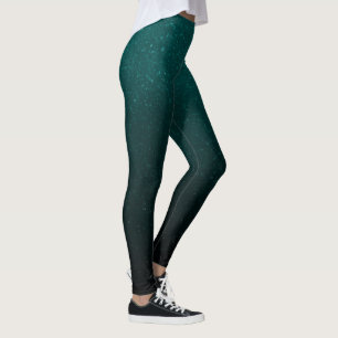 Green Glitzer Trendy Modeyoga Leggings