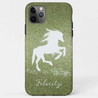 Green Glitzer Unicorn Fall Mate iPhone Fall Case-Mate iPhone Hülle