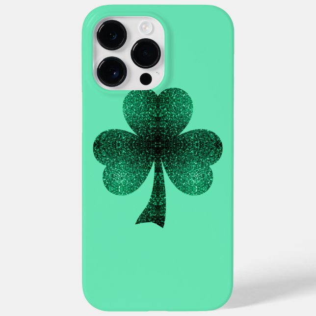 Green Glitzern Kleeblatt St Patrick'Day türkis Case-Mate iPhone Hülle (Rückseite)