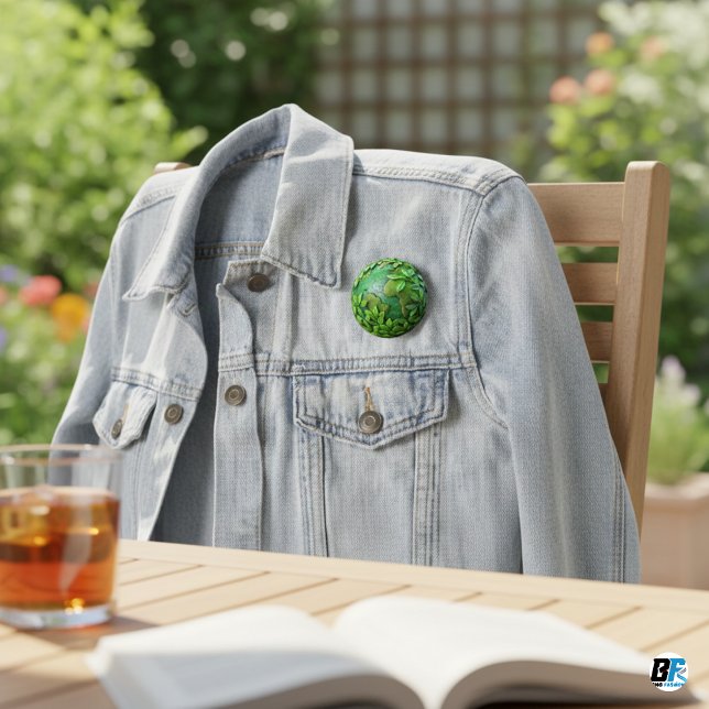 Green Globe "Rett Nature" Öko-freundliches Bewusst Button (Von Creator hochgeladen)