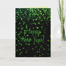 Green Glow FAPPY NEW YEAR Personalisierte Karte