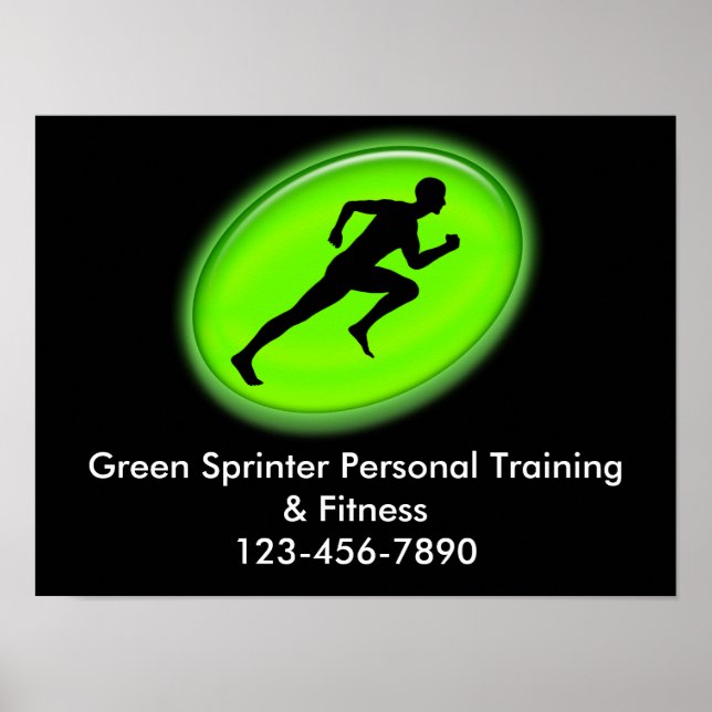 Green Glow Fitness Logo Poster (Vorne)