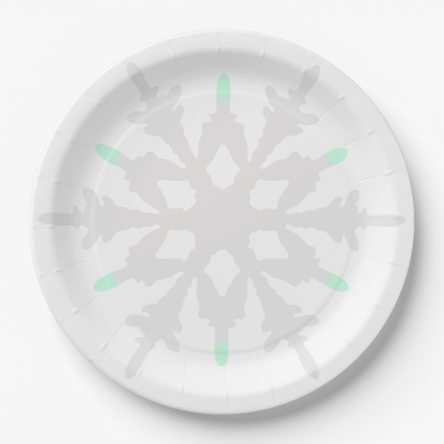 Green Glow Flake Plate Pappteller (Vorderseite)