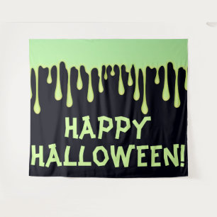 Green Glow Tropfen Drilling Halloween-Party Wandteppich