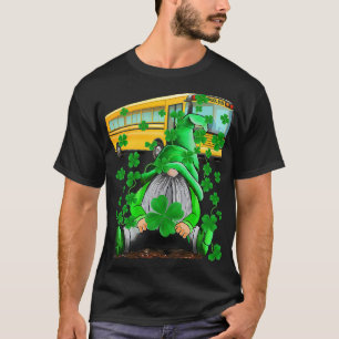 Green Gnomes Busschulfahrer und Kleeblatt St Pat T-Shirt