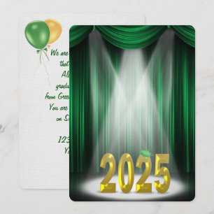 Green & Gold 2025 Abschluss in Spotlight Einladung