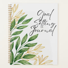 Green Gold Aesthetic Goal Setting Journal Planer