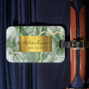 Green Gold Agate Gepäckanhänger