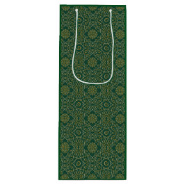 Green & Gold Arabesque Geschenktasche Geschenktüte Für Weinflaschen