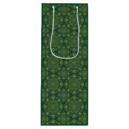 Green & Gold Arabesque Geschenktasche Geschenktüte Für Weinflaschen