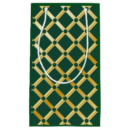 Green & Gold Arabesque Geschenktasche Kleine Geschenktüte