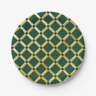 Green & Gold arabisch inspiriert Paper-Teller Pappteller