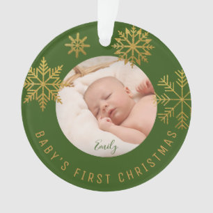 Green Gold Babys Erstes Weihnachtsgeschenk Ornament