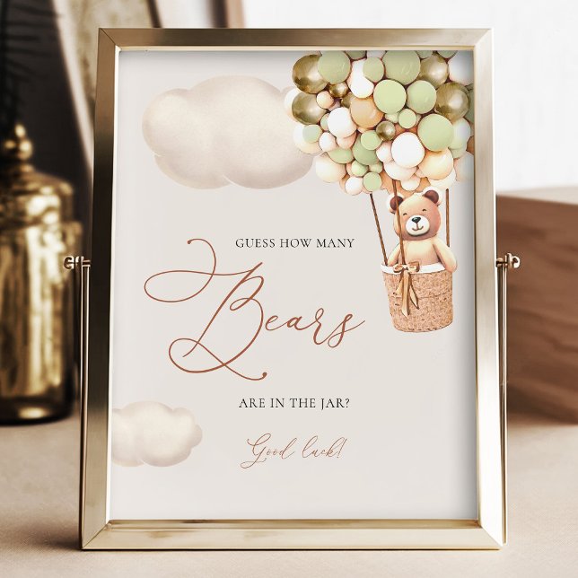 Green Gold Bären Balloons schätzen wie viele Bären Fotodruck (Von Creator hochgeladen)