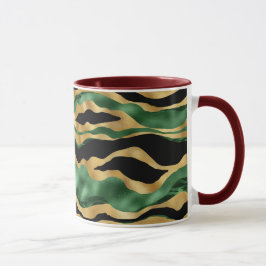 Green Gold Black Glitzer Waves Tasse