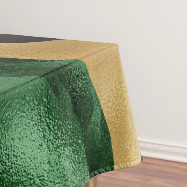 Green Gold Black Glitzer Waves Tischdecke (Beispiel)