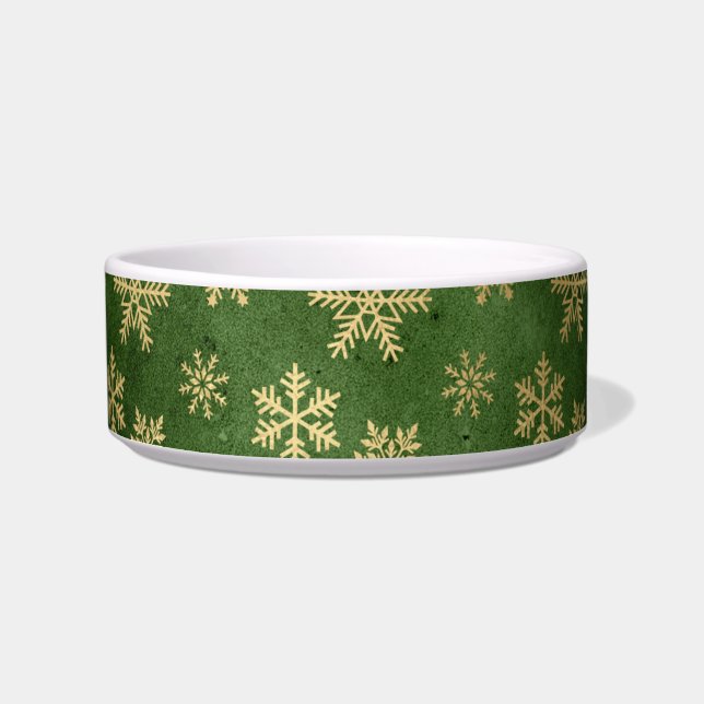 GREEN GOLD CHRISTMAS THEMA PET BOWL NAPF (Vorderseite)