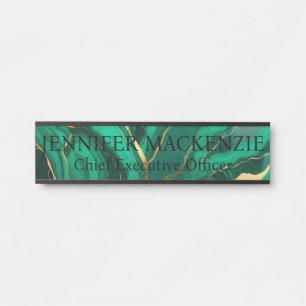 Green Gold Color Faux-Marmor Office Türsignatur Türschild