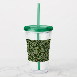 Green Gold Decorative Holiday Acrylic Tumbler Acryltrinkbecher