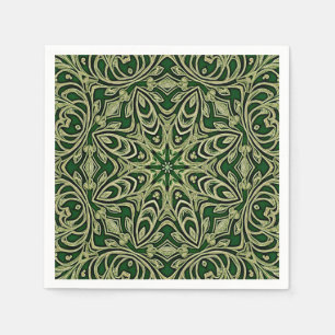 Green Gold Decorative Napkin Serviette