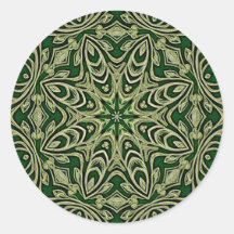 Green Gold Decorative Sticker