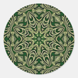 Green Gold Decorative Sticker