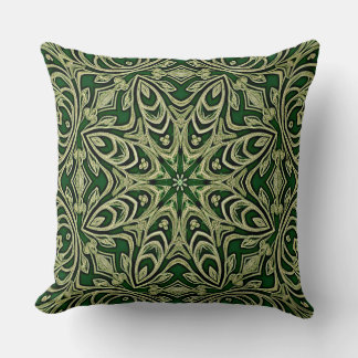 Green Gold Decorative Throw Pillow Kissen