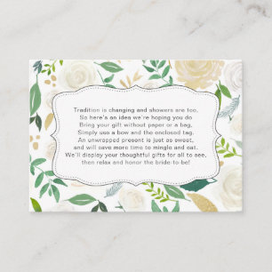 Green Gold Display Brautparty Insert Card
