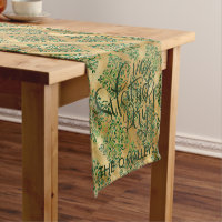 Green & Gold elegante Damasket Mustertafel