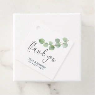 Green Gold Eukalyptus Leaf Vielen Dank für Ihre Ho Geschenkanhänger