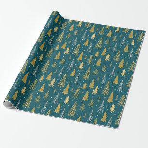 Green Gold Extravagant Glitzer Geschenkpapier