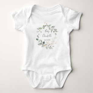 Green & Gold Foliage Baby Shirt