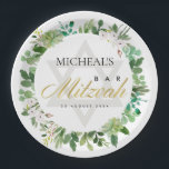 GREEN GOLD FOLIAGE WREATH STAR BAR BAT MITZVAH PAPPTELLER<br><div class="desc">Wenn Sie weitere Anpassungen oder andere passende Artikel benötigen,  kontaktieren Sie mich bitte unter info@yellowfebstudio.com</div>