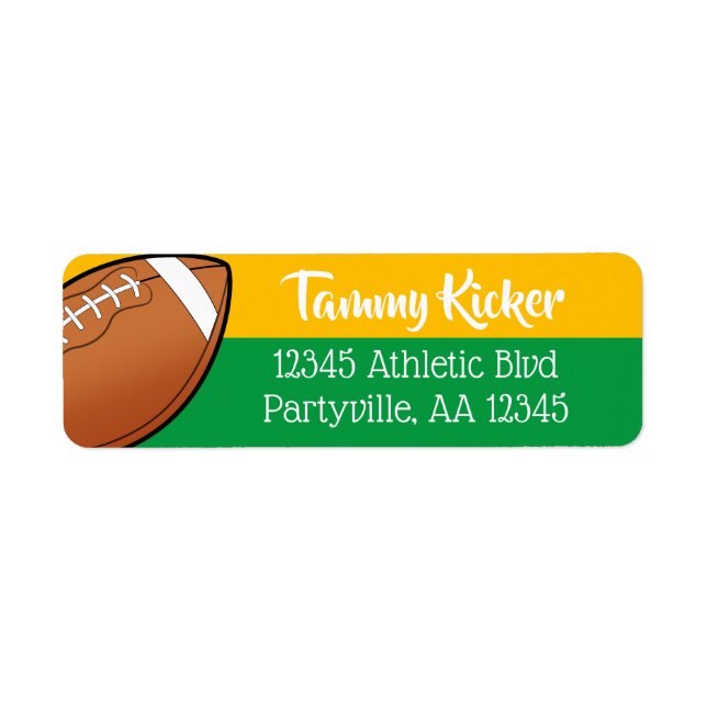 Green & Gold Football-Adresse (Vorne)