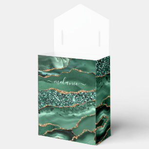 Green Gold Glitzer Marble Individuelle Name Gesche Geschenkschachtel