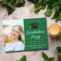 Green Gold Graduate Foto 2025 Graduation Party