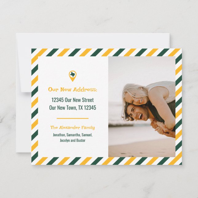 Green & Gold haben wir das gestreifte bewegte Foto (Rückseite)