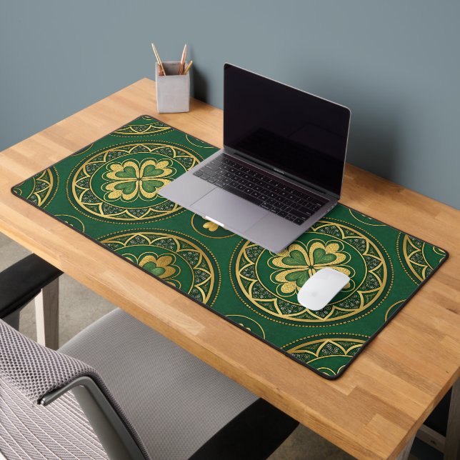 GREEN & GOLD IRISH CIRCULAR PATTERN SCHREIBTISCHUNTERLAGE (Büro 2)