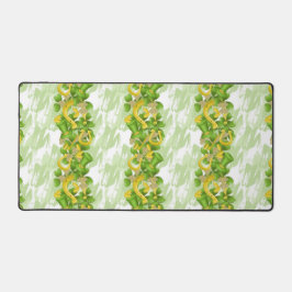 GREEN & GOLD IRISH SHAMROCKS HATS HORSESHOES SCHREIBTISCHUNTERLAGE