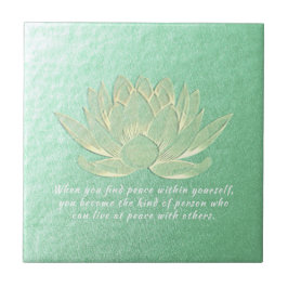 Green Gold Lotus Yoga Meditation Instructor Fliese