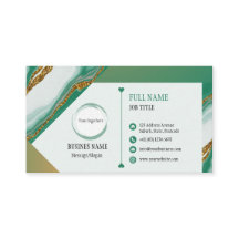 Green Gold Marmor Design Business Card