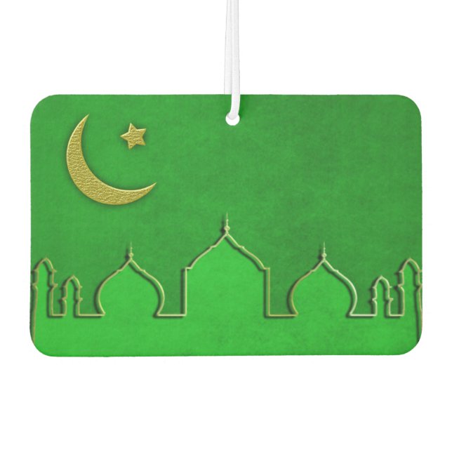 Green Gold Moschee Moschee Star Autolufterfrischer (Vorderseite)