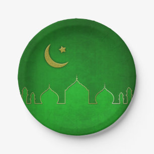 Green Gold Moschee Moschee Star Pappteller