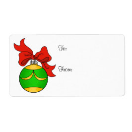 Green & Gold Ornament - Geschenketikett - Grosses